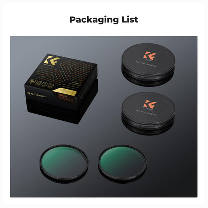 K&F Concept 82mm Black Diffusion Pro-Mist 1/4 + 1/8 Filter Kit Cinematic Effect Filter for Vlog/Video/Portrait Image with 28 Multi-Layer Coated-Nano-X (SKU.1914)