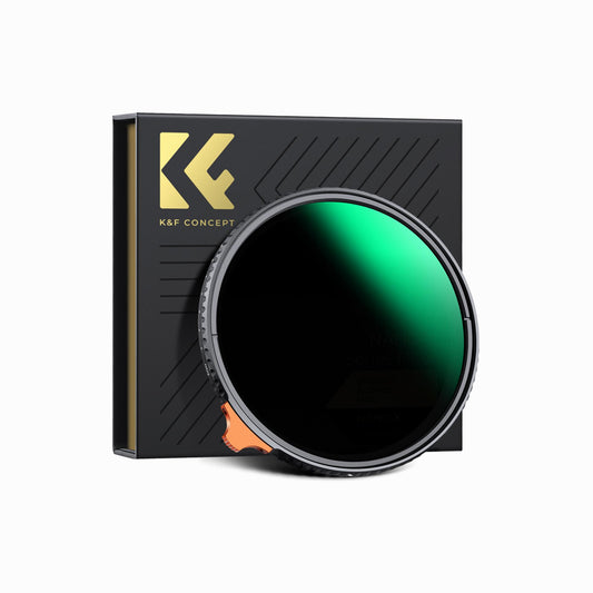 K&F Concept 82mm Variable ND Filter ND2-400 (1-9 Stop) Lens Filter Nano-Xcel Series (KF01.1466)