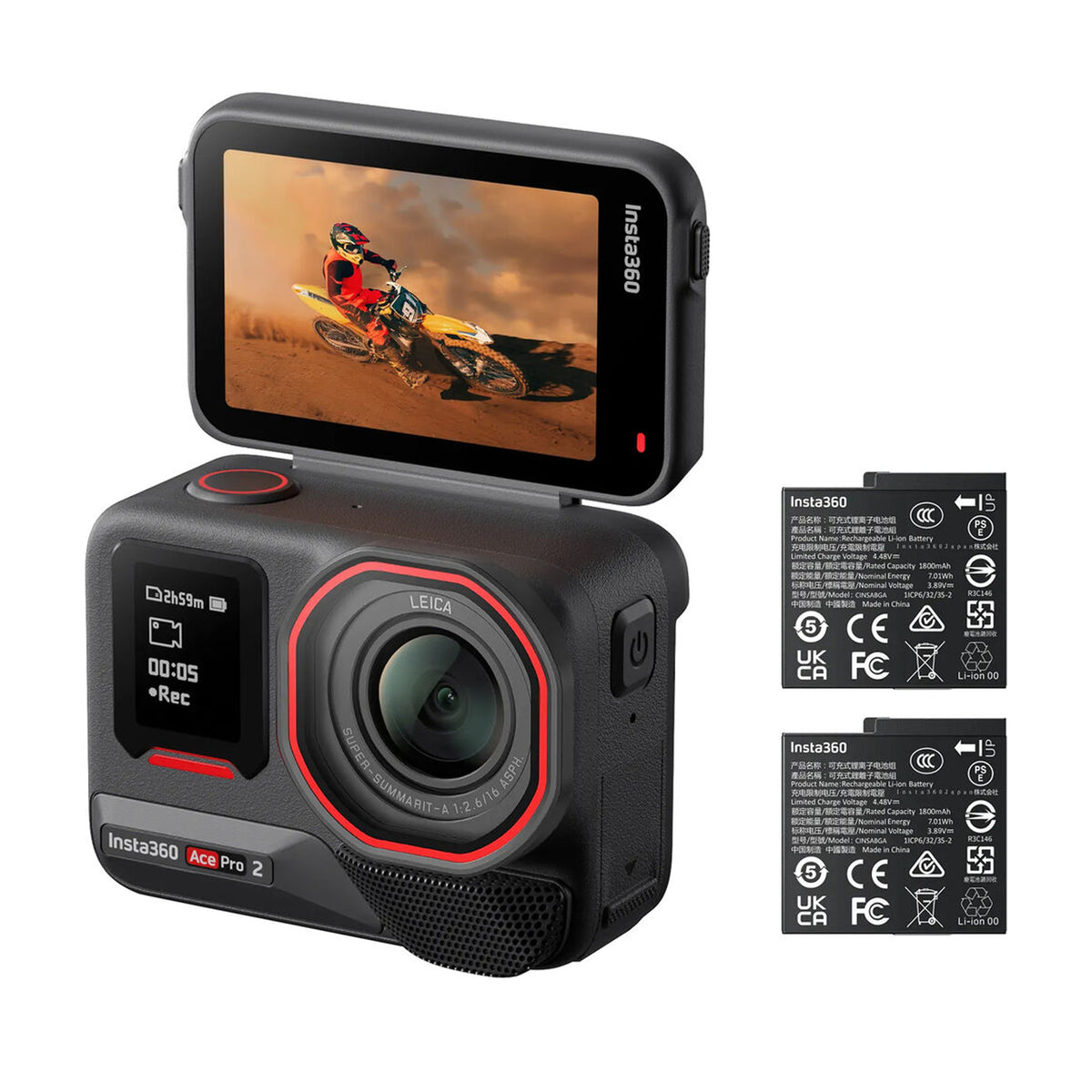 Insta360 Ace Pro 2 Action Camera Battery Bundle