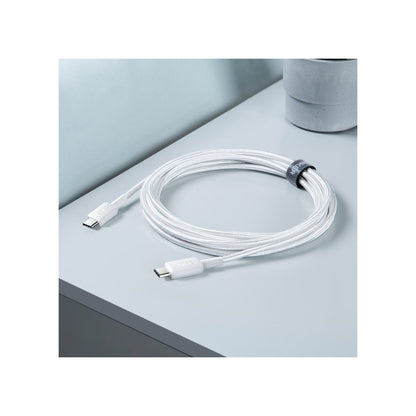 Anker 322 Braided USB-C to USB-C Cable 10ft, 60W – White-A81F7H21-1