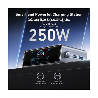 Anker Prime 250W GaNPrime Desktop Charging Station 6 Ports A2345241 – Black