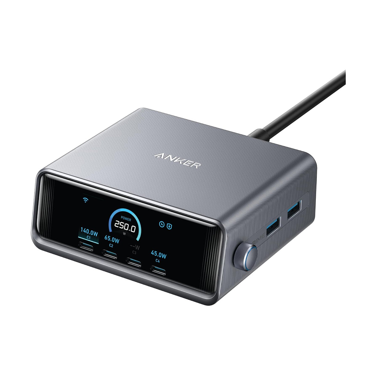 Anker Prime 250W GaNPrime Desktop Charging Station 6 Ports A2345241 – Black