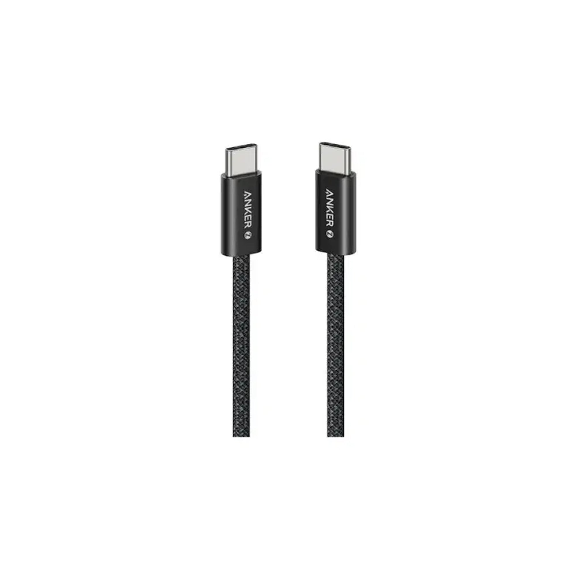 Anker Zolo USB-C to USB-C Braided Cable 240W, 6ft – Black (A8060H12)
