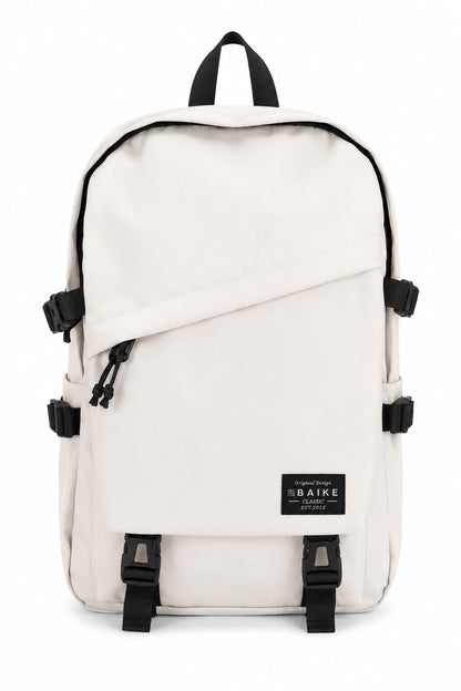 BAIKE Classic Everyday Backpack – Cream White