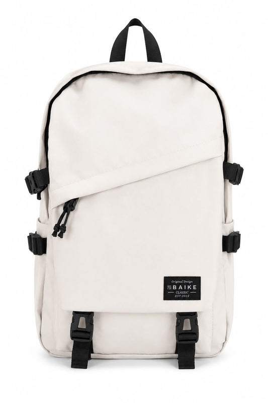 BAIKE Classic Everyday Backpack – Cream White