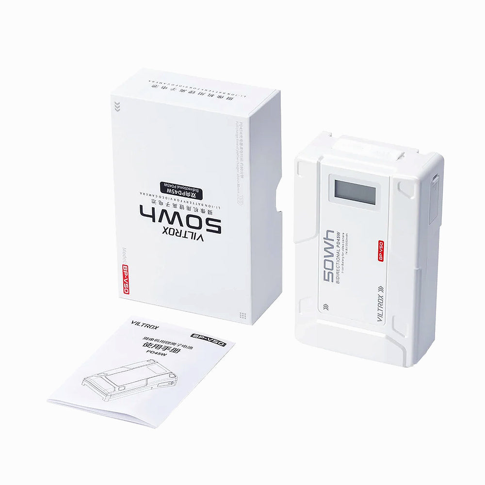 Viltrox BP-V50 50Wh 14.8V 3350mAh V-Mount Lithium-Ion Battery, White