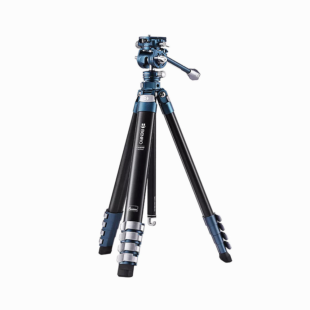Benro CB259AFK TCBA15FS20PROC CyanBird Compact Alum Travel Angel Flip Lock Tripod with FS20PRO Fluid Head