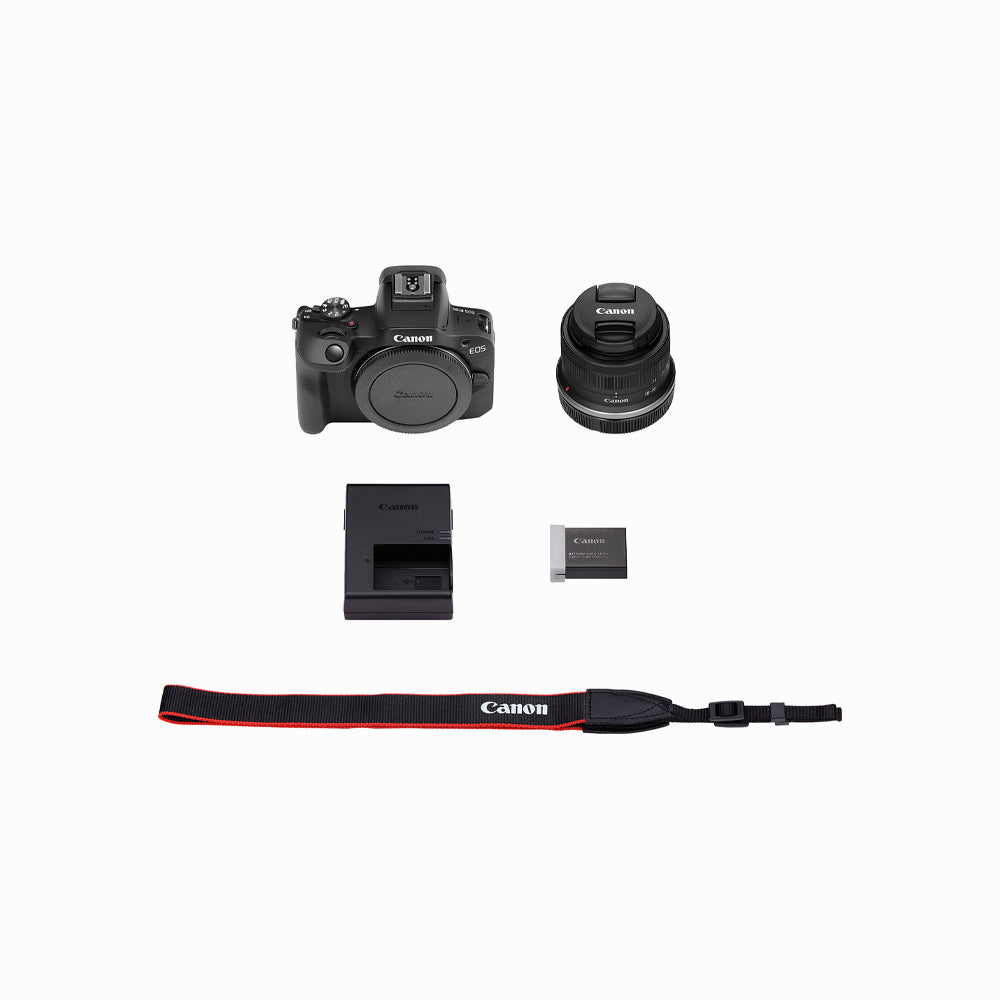 Canon EOS R100 Black Camera with RF-S 18-45mm IS STM Lens
