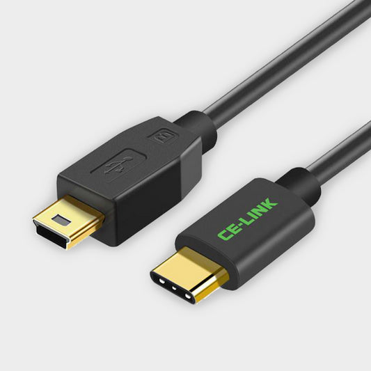 CE-LINK USB Type-C to Mini USB 1m Cable