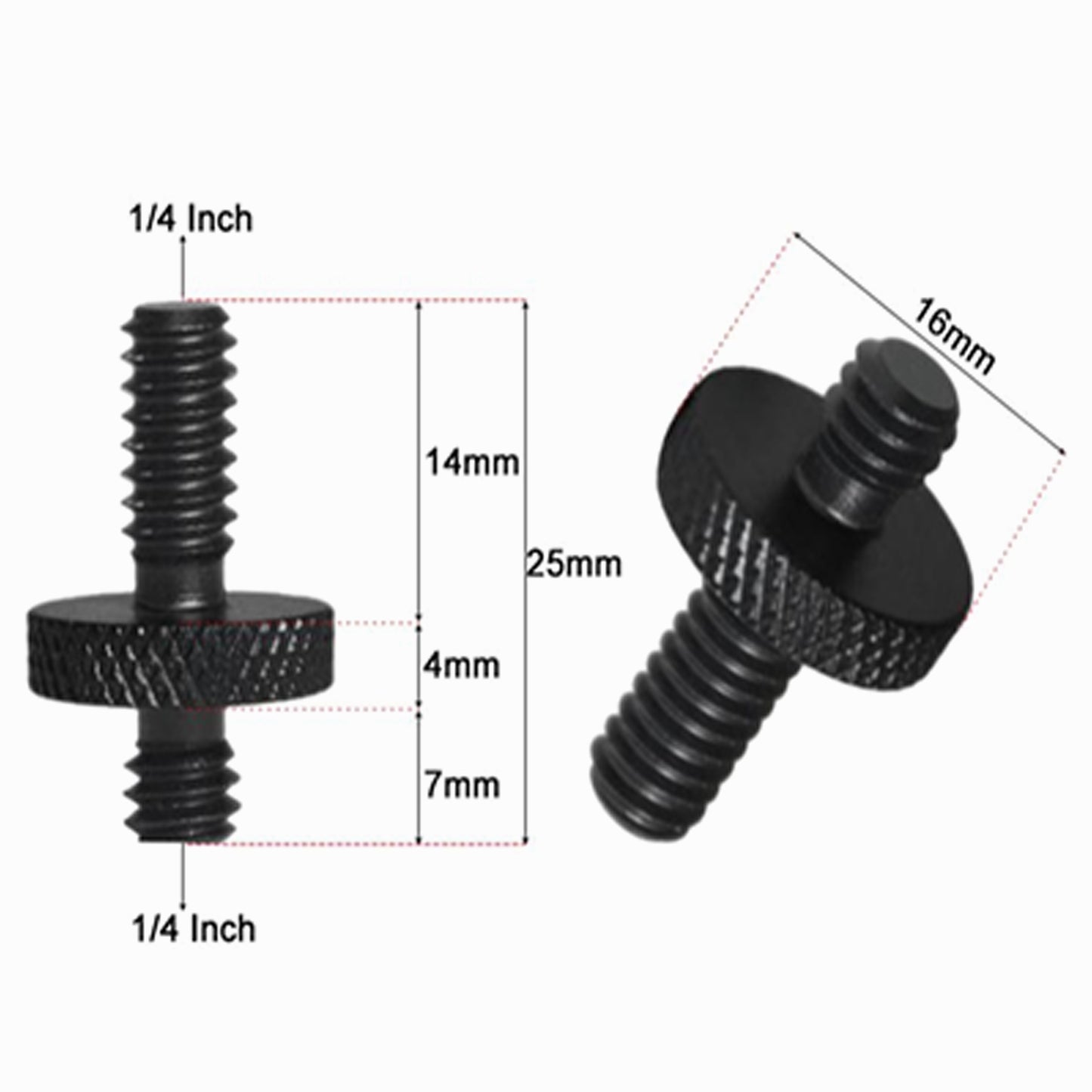 Male 1/4" Tripod Inch Adapter Screw Aluminum CS005