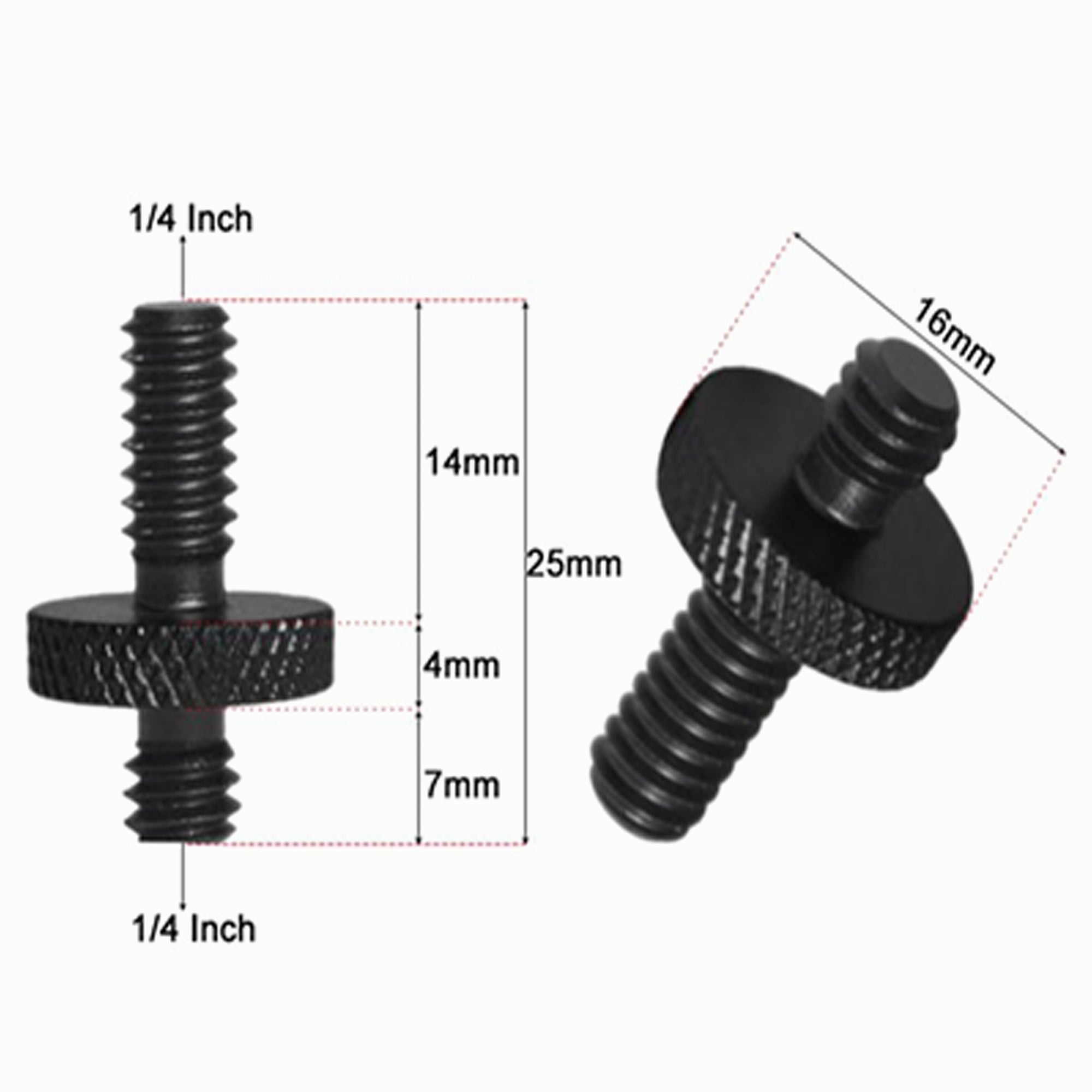 Male 1/4" Tripod Inch Adapter Screw Aluminum CS005