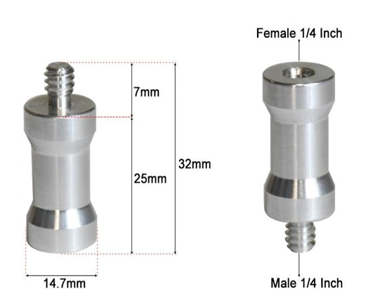 Screw Adapter, Camera Screws Mounts and Flat Clear Thread for Hotshoe Cold shoe Adapters for Studio Light Stand Ball Heads