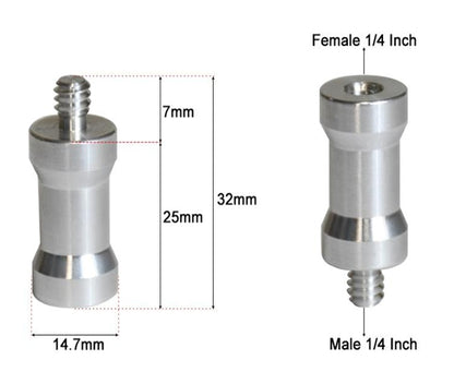 Screw Adapter, Camera Screws Mounts and Flat Clear Thread for Hotshoe Cold shoe Adapters for Studio Light Stand Ball Heads