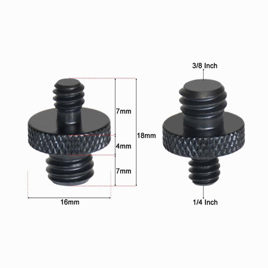 Double Headed Adapter Screw 1/4" Male To 1/4" Or 3/8" Male Threaded Adaptor CS057
