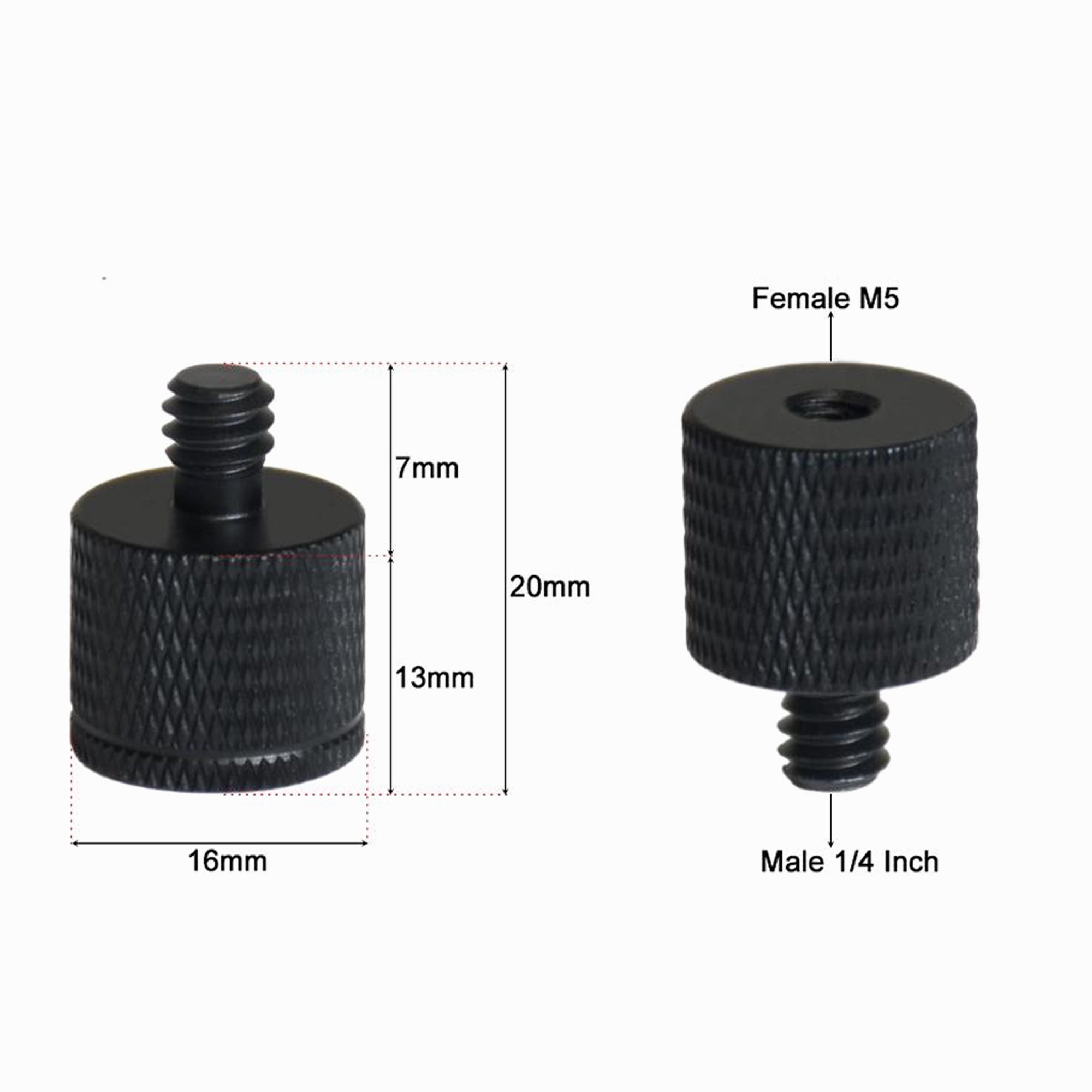 M5 Female to 1/4"-20 Male Thread Screw Adapter CS068