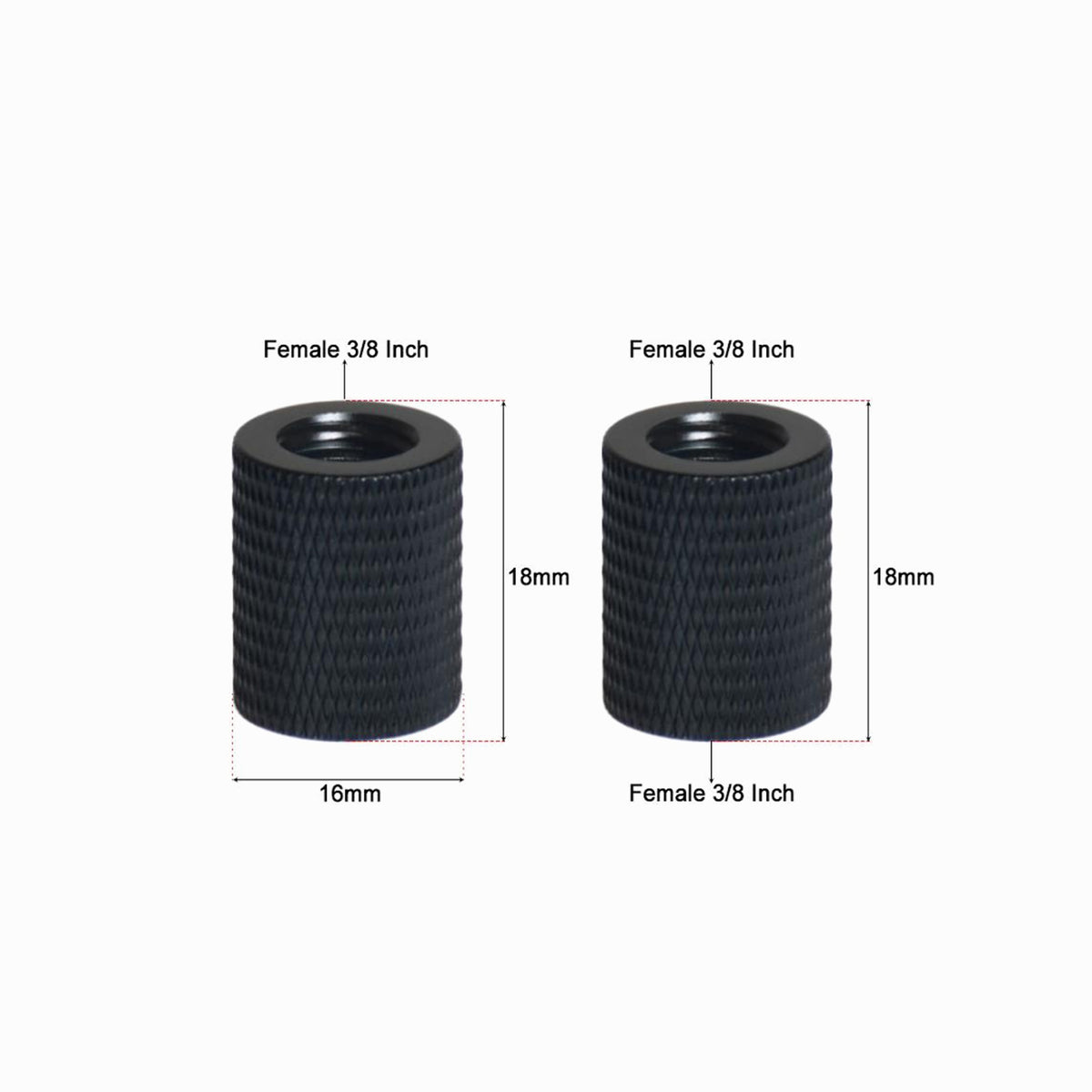 Tripod Nut with 3/8 inch Thread Hole Double Female  CS079