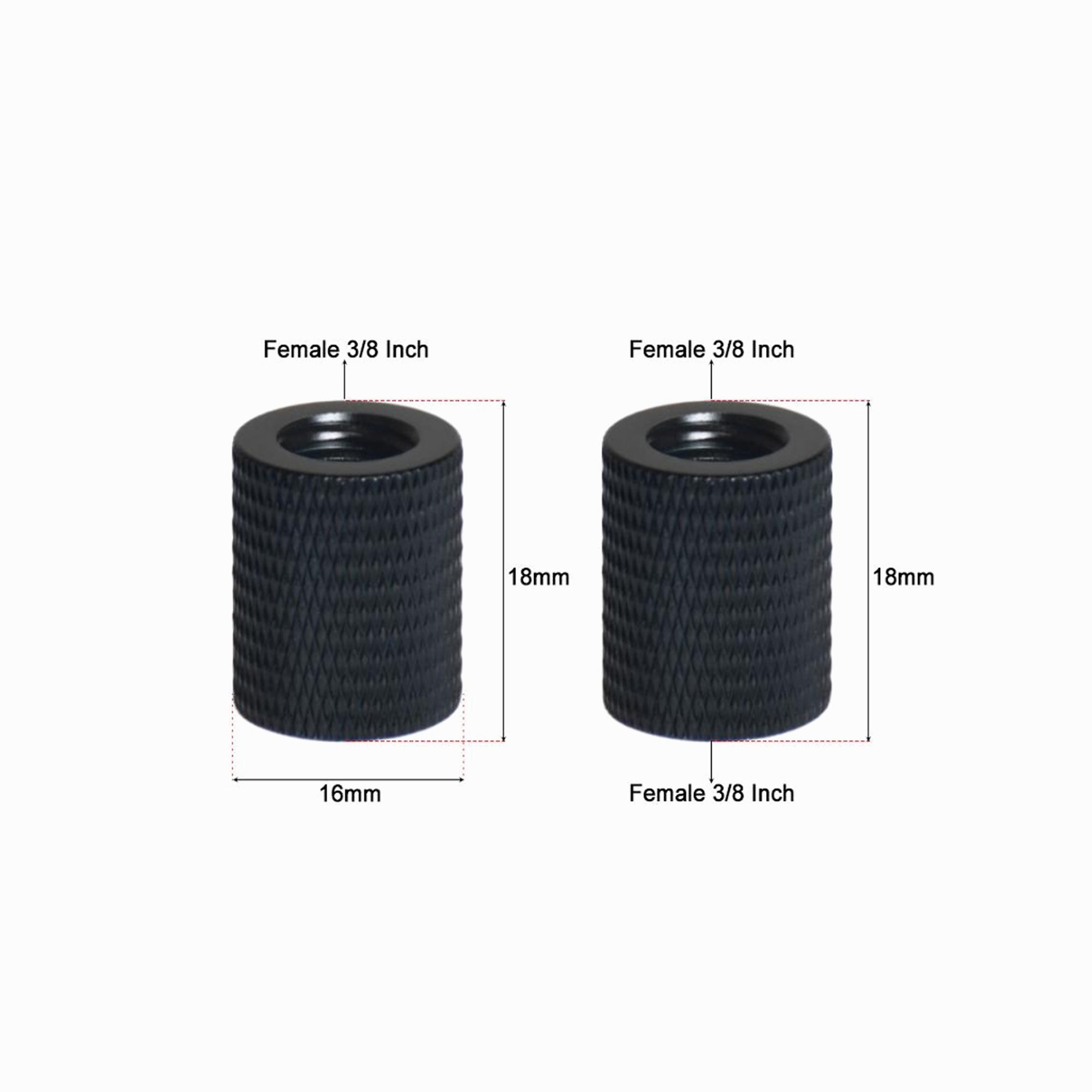 Tripod Nut with 3/8 inch Thread Hole Double Female  CS079