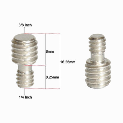Male 3/8" - Male 1/4" Tripod Inch Adapter Screw Metal CS081