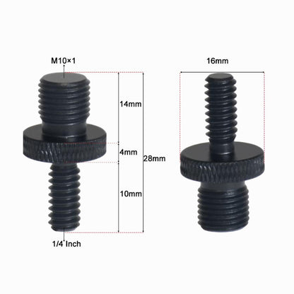 Male 1/4" - Male M10x1 Tripod Inch Adapter Screw Aluminum CS083