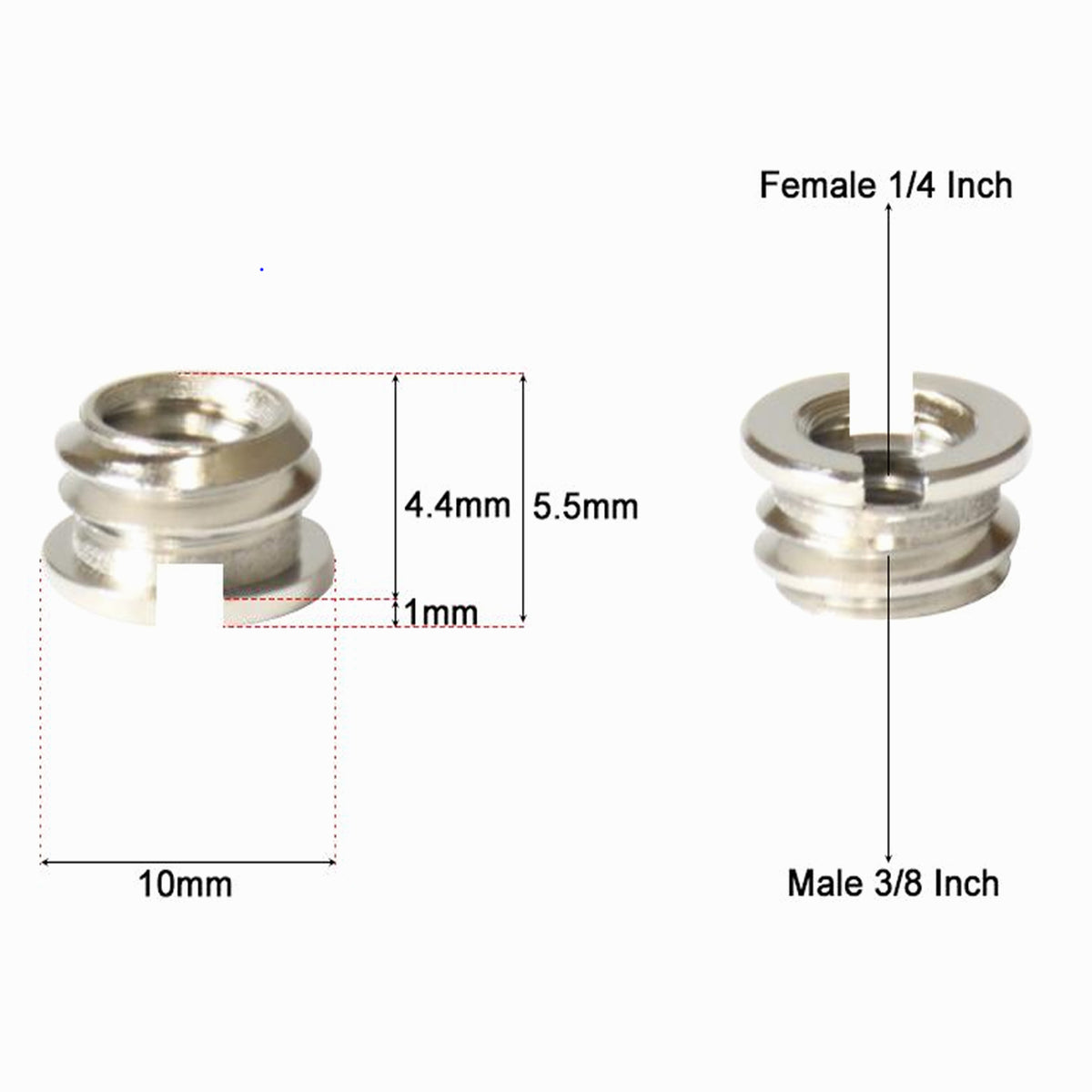 Universal Camera Adapter Screw 1/4 to 3/8 Inch Conversion Nut CS091