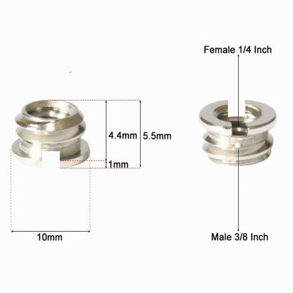 Universal Camera Adapter Screw 1/4 to 3/8 Inch Conversion Nut CS091