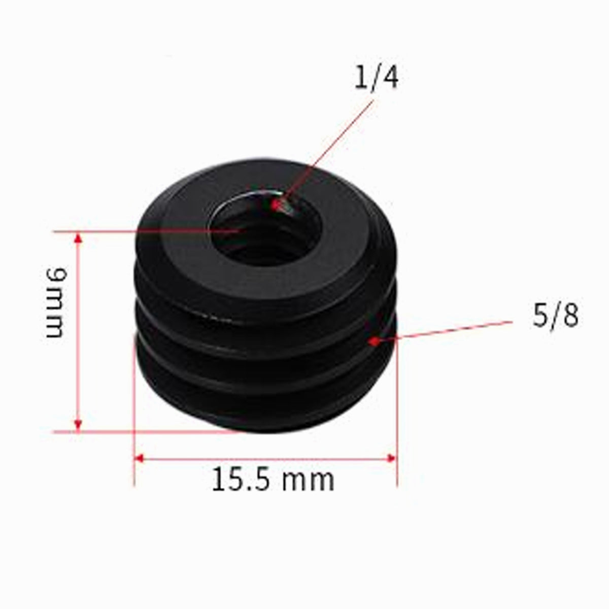Tripod Screw  1/4" to 5/8" Converter Screw Adapter Black CS165