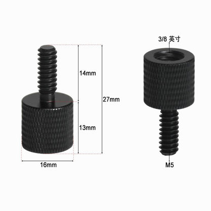 Aluminium Camera Mount Screw M5 to 1/4-20 Inch 3/8-16 Inch CS176