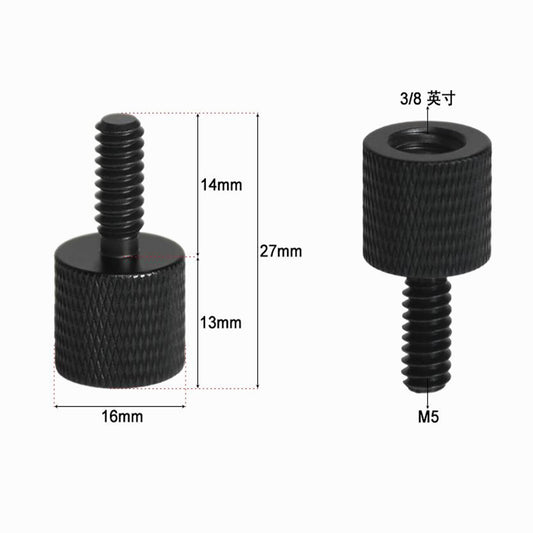 Aluminium Camera Mount Screw M5 to 1/4-20 Inch 3/8-16 Inch CS176