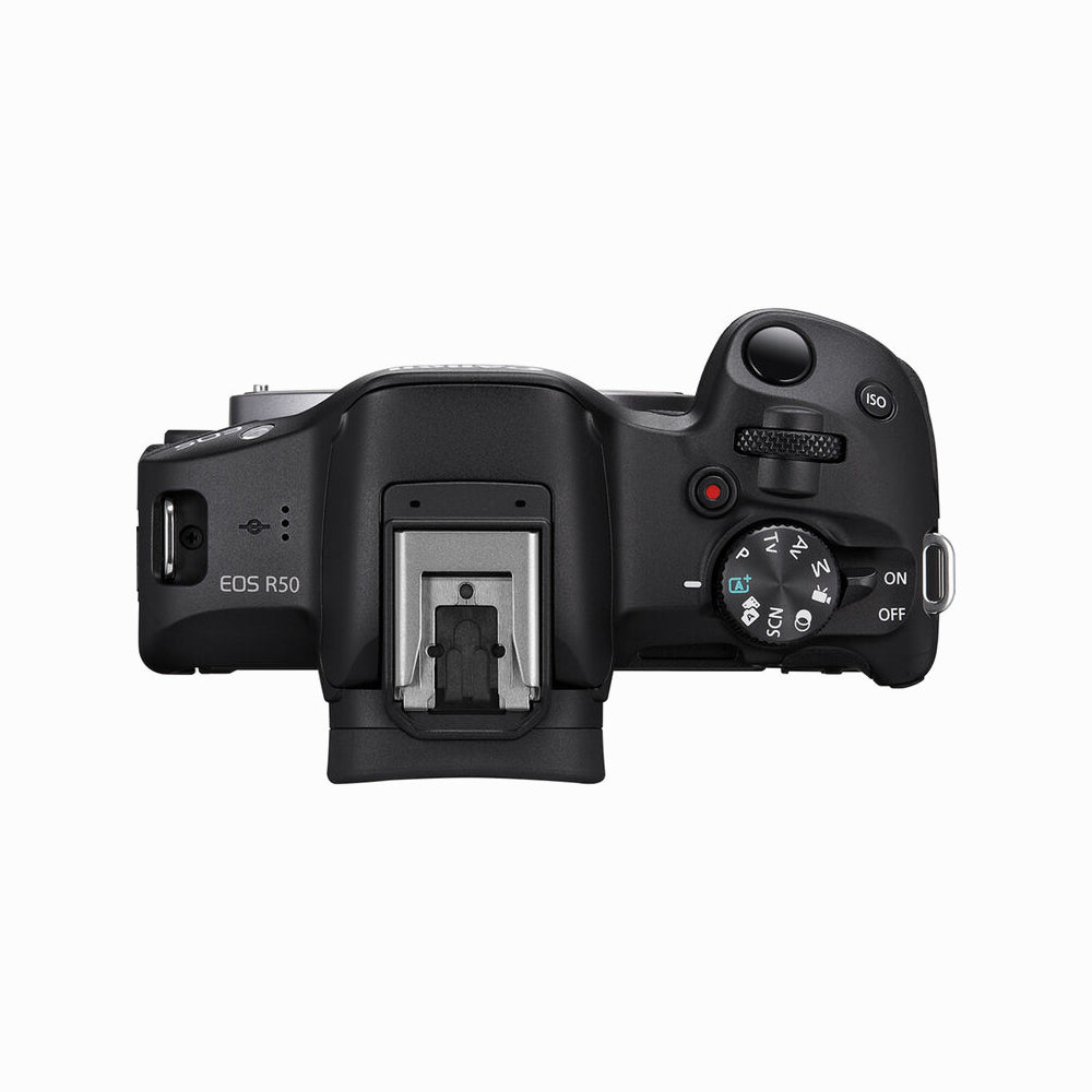 Canon EOS R50 Mirrorless Camera 24.2MP With RF-S18-45mm Lens - Black