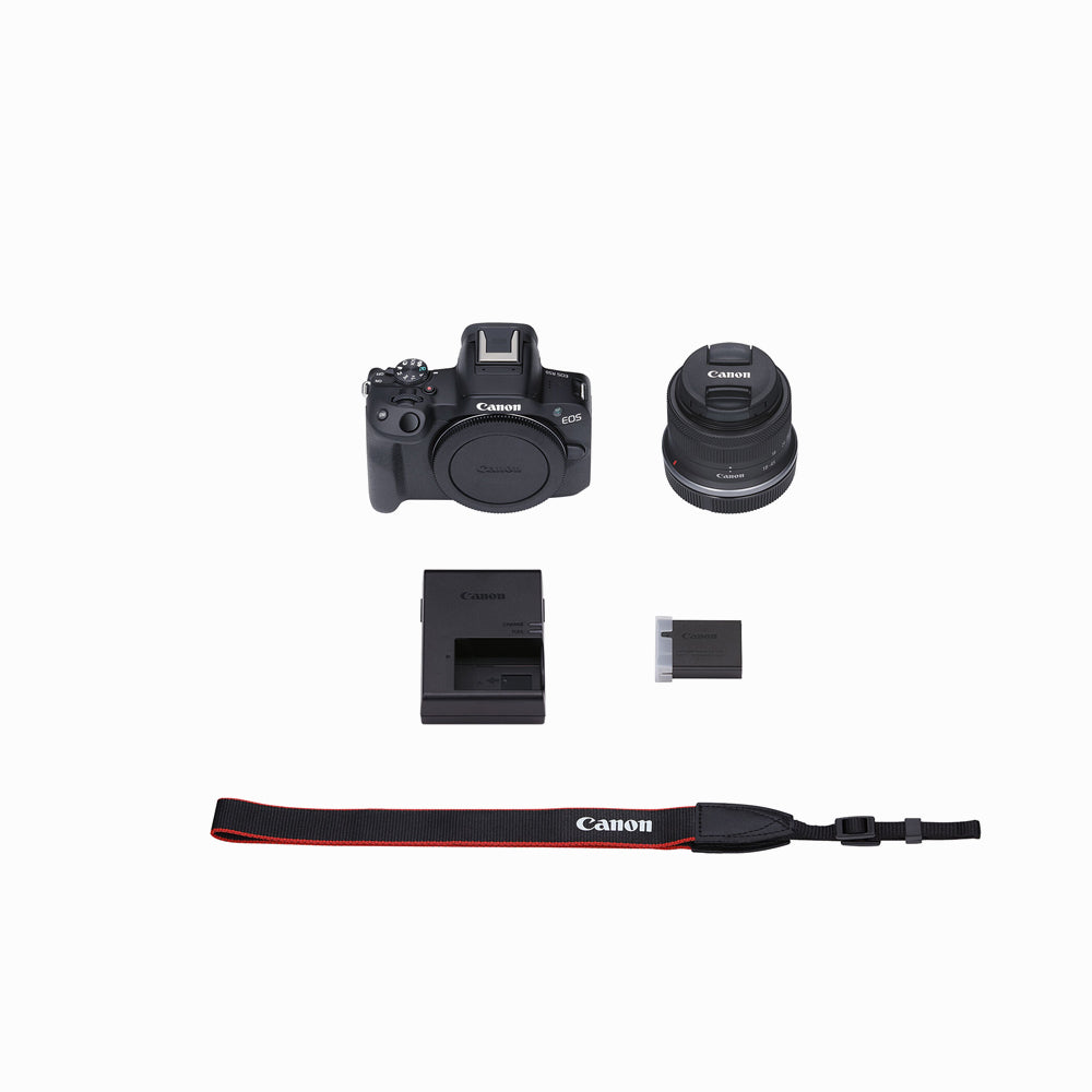 Canon EOS R50 Mirrorless Camera 24.2MP With RF-S18-45mm Lens - Black