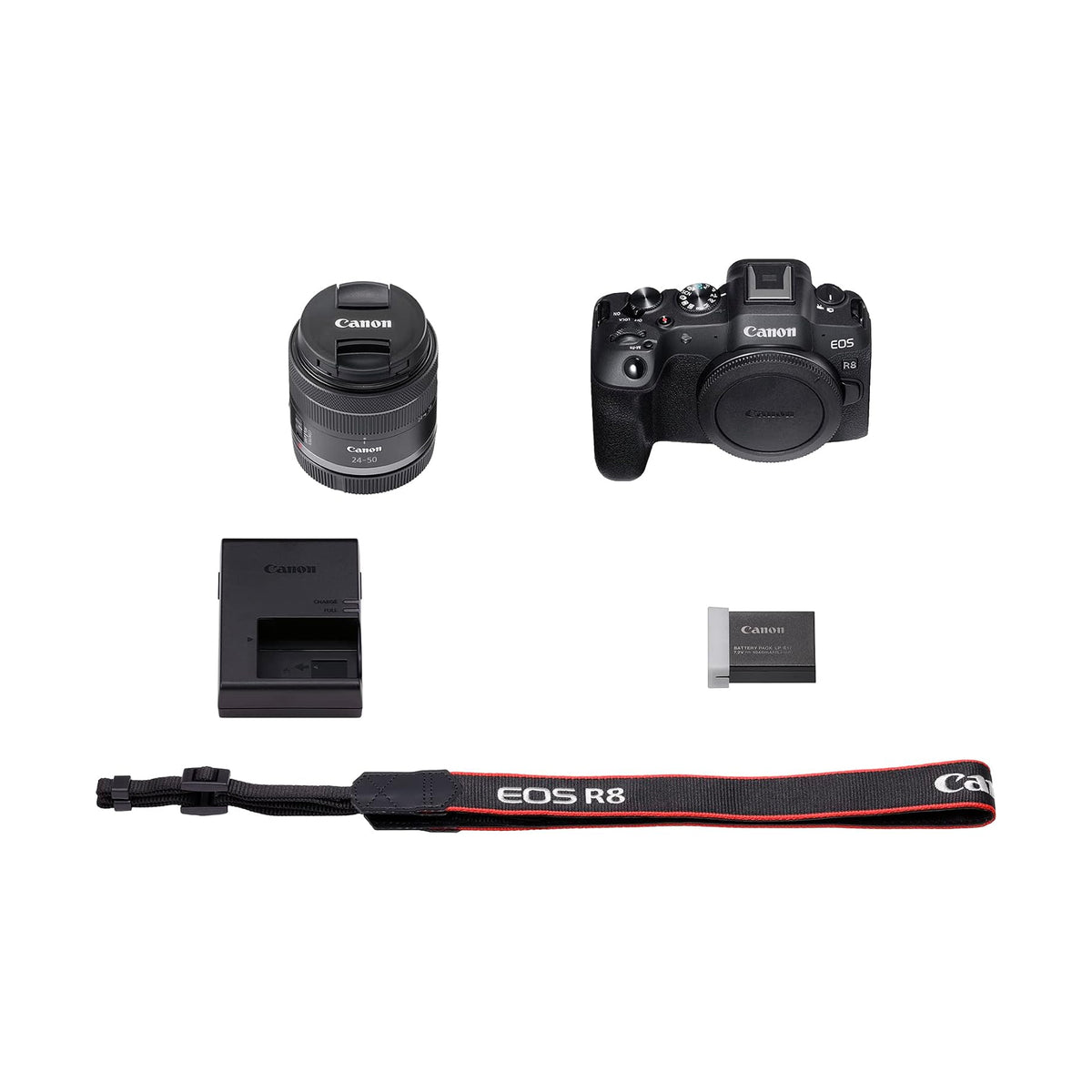 Canon EOS R8 Mirrorless Camera with RF 24-50mm f/4.5-6.3 is STM Lens, Black