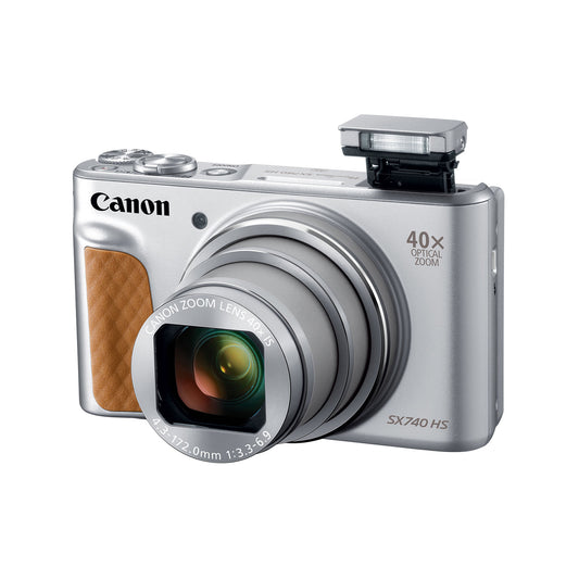Canon PowerShot SX740 HS Silver 20.3MP 4K Digital Camera 40x Optical Zoom Wi-Fi
