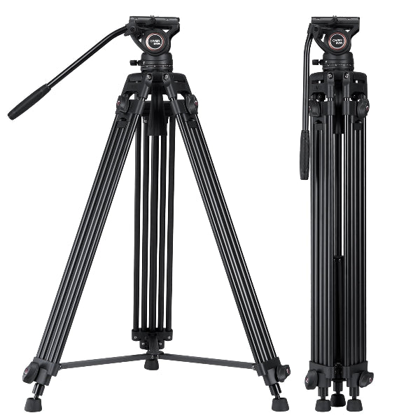 Cayer BF65LH-C carbon fiber double-tube tripod N15 hydraulic head tripod