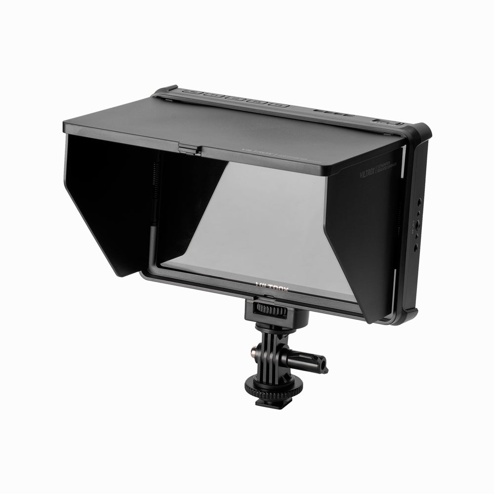 VILTROX DC-V1 5,5 inch Touchscreen Camera Veldmonitor DSLR-monitor met 3D LUT Golfvorm 400Nits 160 ° Brede kijkhoek 1920X1080 IPS 4K HDMI Loop in/Out Video Peaking Focus Assist, Batterij/Zonnescherm