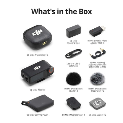 DJI Mic 3 (2 TX + 1 RX + Charging Case)