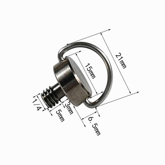 1/4 Inch 20 Thread D Ring Camera Tripod Quick Release Plate Mount DS001
