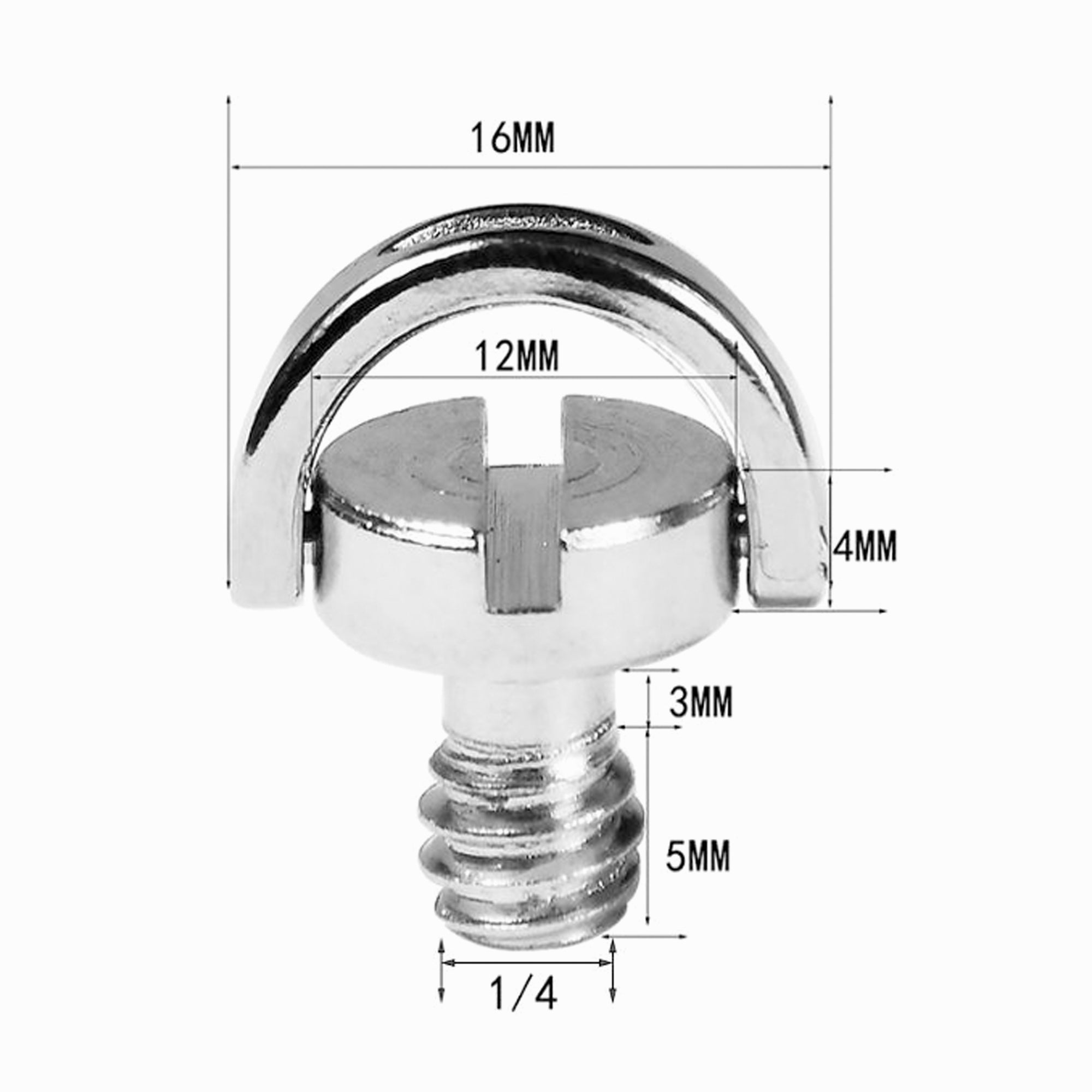 Stainless Steel Camera Mounting Screw with D Shaft D-ring 1/4 Mounting Screw DS007