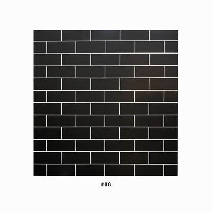 Double-Sided PVC 2 In 1 Photography Background Board, 60 x 60 cm Size #11 White/Black Brick