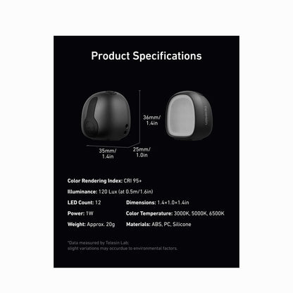 Telesin Dual Mini Fill Light Set for DJI Osmo Pocket 4/4P
