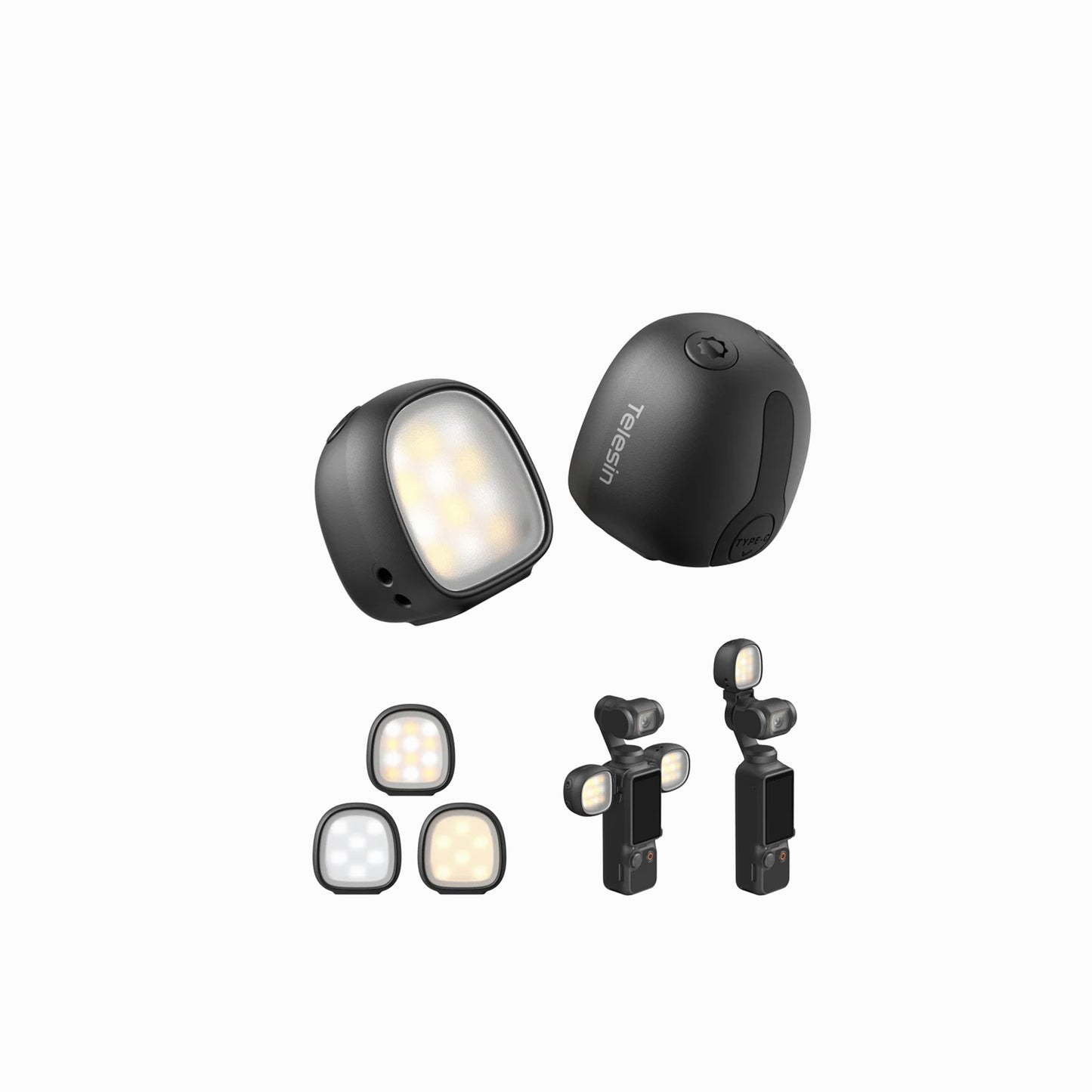 Telesin Dual Mini Fill Light Set for DJI Osmo Pocket 4/4P