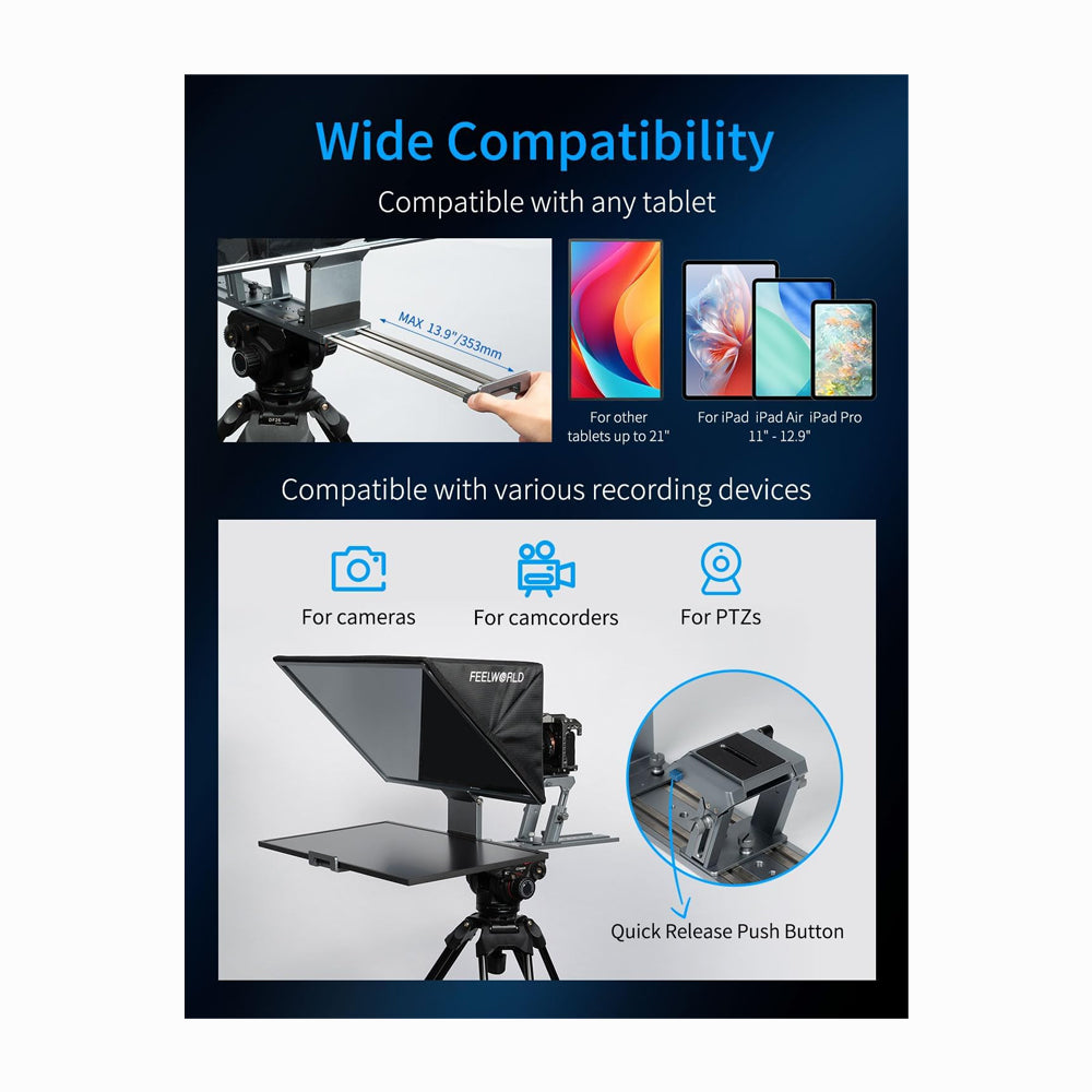 FEELWORLD TP21 21-inch Folding Teleprompter