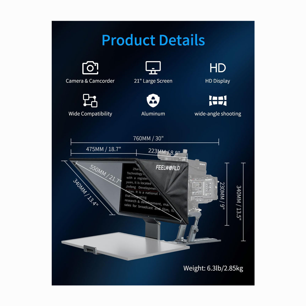 FEELWORLD TP21 21-inch Folding Teleprompter