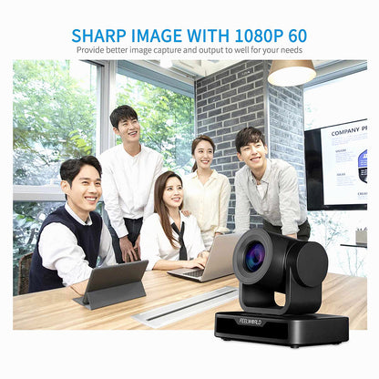FEELWORLD USB10X Video Conference USB PTZ Camera 10X Optical Zoom Full HD 1080p