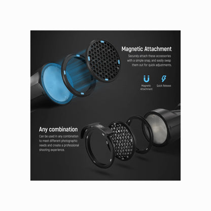 NEEWER CRM2 Magnetic Flash Modifier Kit for Round Head Speedlites