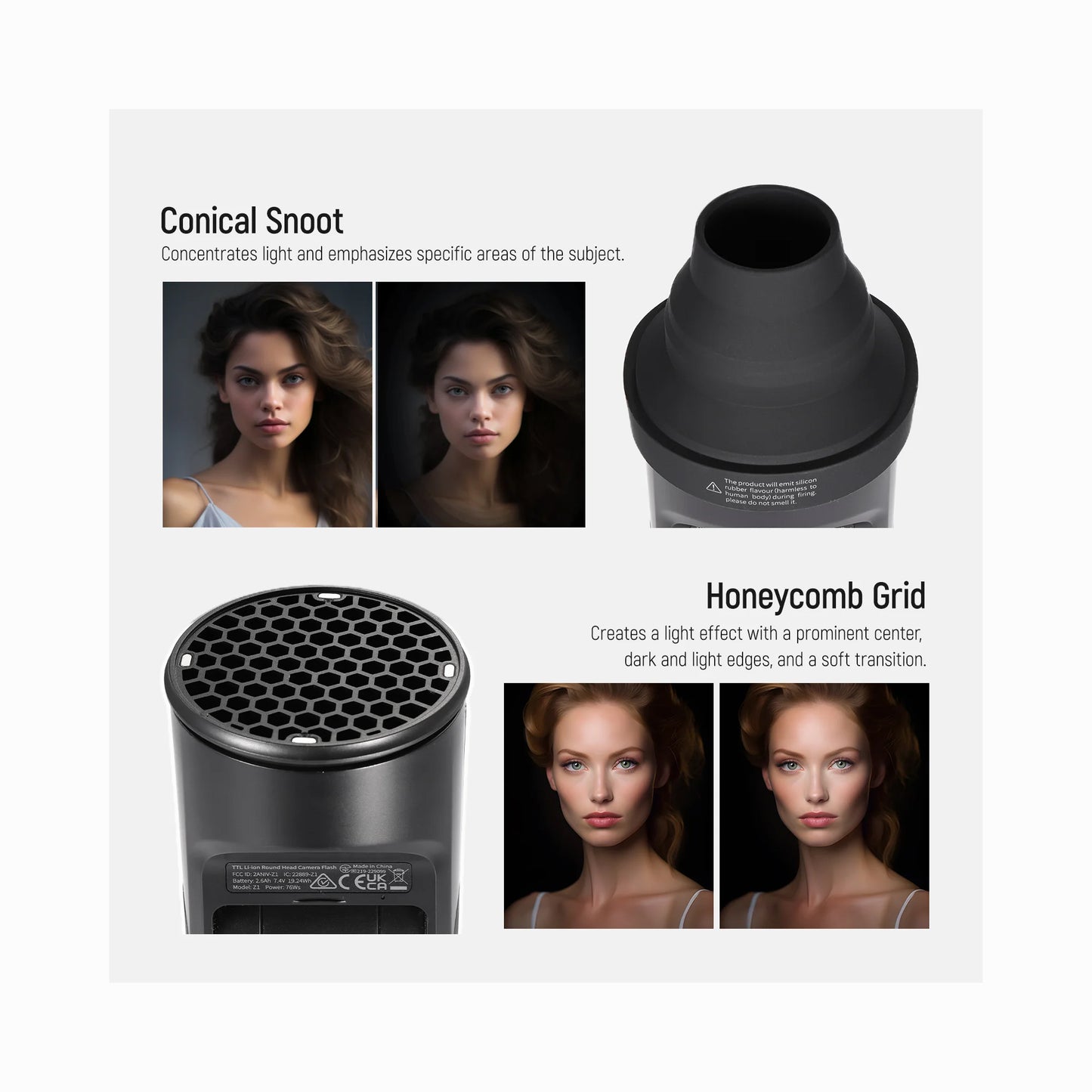 NEEWER CRM2 Magnetic Flash Modifier Kit for Round Head Speedlites