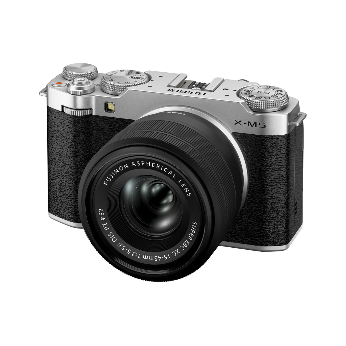 FUJIFILM X-M5 Mirrorless Camera with XC 15-45mm f/3.5-5.6 Lens (Silver)