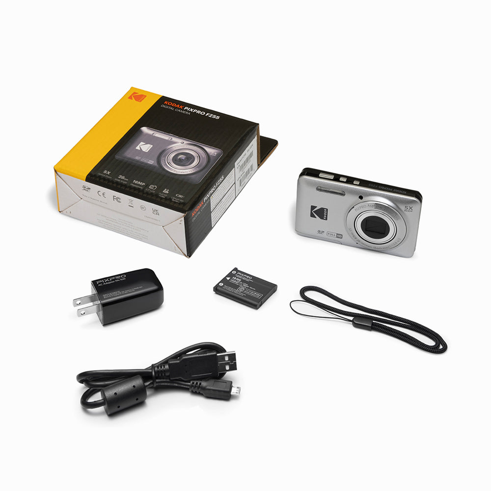 Kodak PIXPRO FZ55 Friendly Zoom Digital Camera, Silver