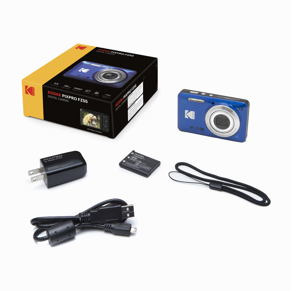 Kodak PIXPRO FZ55 Friendly Zoom Digital Camera, Blue