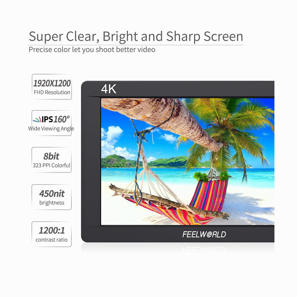 FeelWorld FW703 7INCH IPS 3G-SDI 4K HDMI On-Camera Monitor