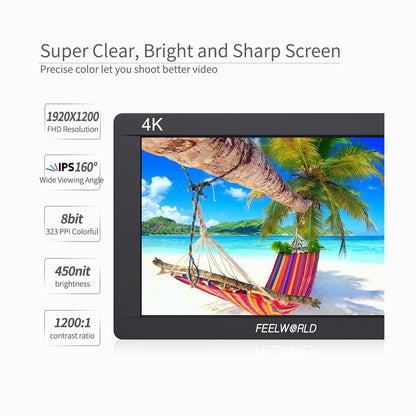 FeelWorld FW703 7INCH IPS 3G-SDI 4K HDMI On-Camera Monitor